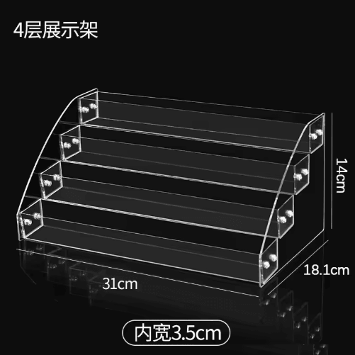 Clear Acrylic Multi-Layer Nail Polish Display Stand with Drawer