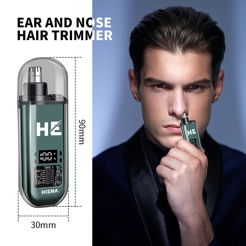 Electric Nose Hair Trimmer Rechargeable Mini Pocket Trimmer for Nose Ear Eyebrows Wet and Dry Use