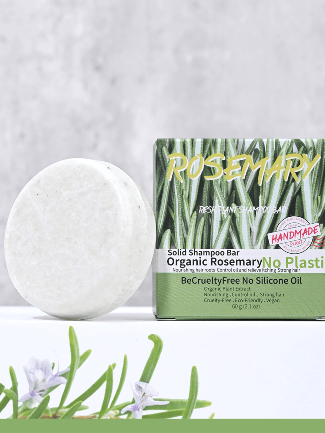 Rosemary Hair Revival Shampoo Bar – Natural Dandruff Control and Oil Balancing Cleanse