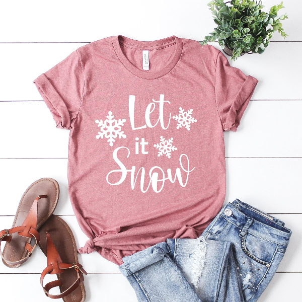 Let It Snow Christmas Sweatshirt | Holiday Gift Winter Crewneck Cozy Festive Snow Graphic Pullover