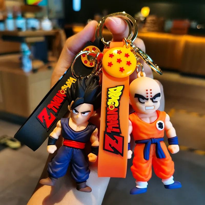 Anime Figure Keychain with PVC Character Pendant
