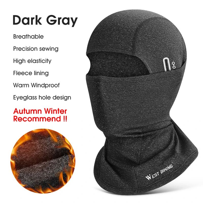 WEST BIKING Winter Fleece Balaclava Windproof Thermal Face Mask