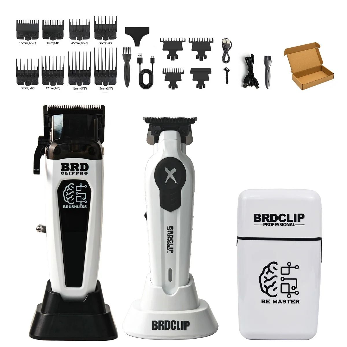 BRDCLIP X Series Professional Hair Clipper Trimmer and Shaver Set