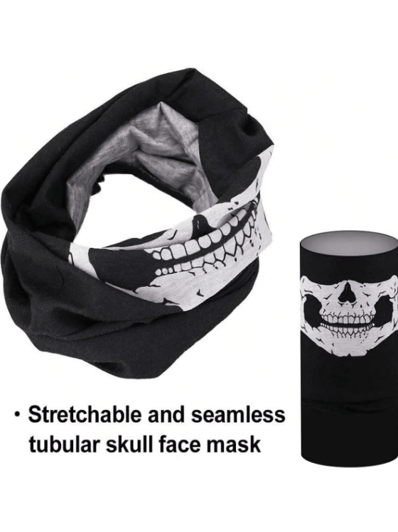 Breathable Skull Balaclava Face Mask Seamless Neck Gaiter Headwear