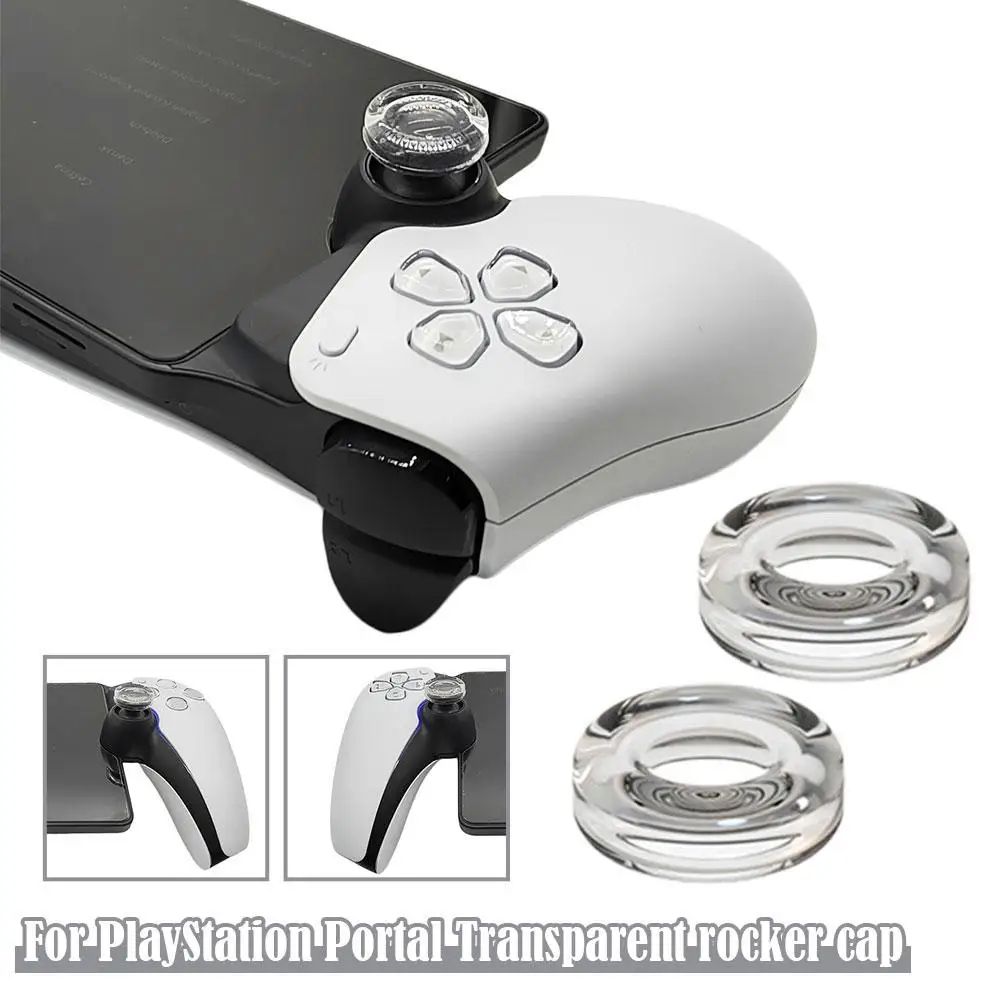 PS5 Portal Anti-Slip Silicone Thumb Grip Caps – Transparent Comfort Joystick Covers