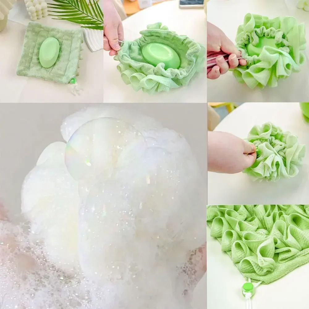 2-In-1 Integrated Soap Pouch and Mesh Bath Interface