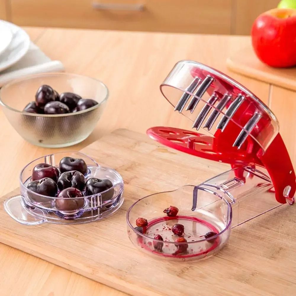 6-Hole Stainless Steel Cherry Pitter | Easy Handheld Corer