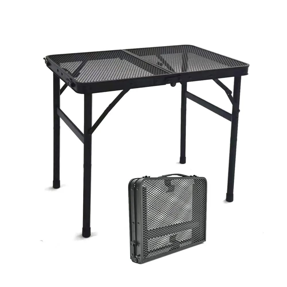 Portable Outdoor Grill Table Lightweight Folding Aluminum Camping BBQ Table