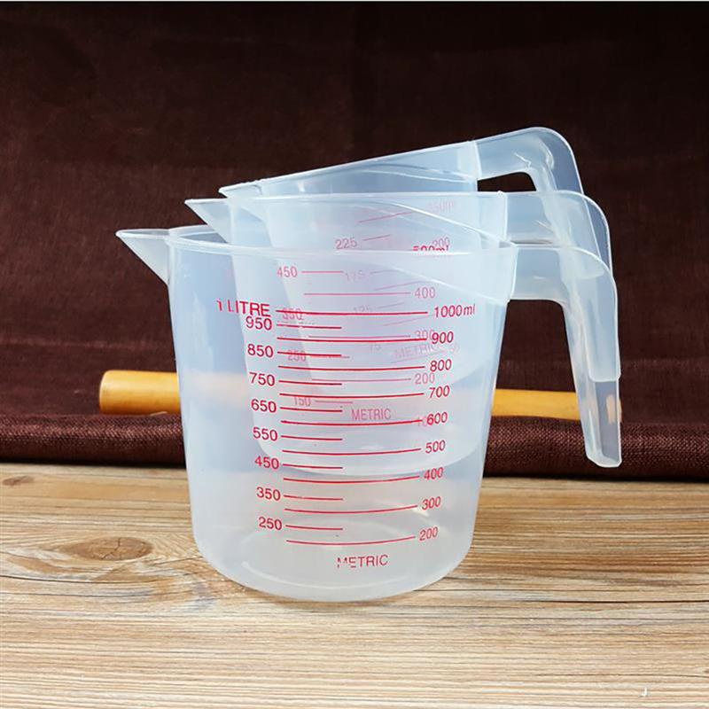 Baking Liquid Measuring Cups, PVC Scale Cup, Plastic Measuring Volume Beaker, Kitchen Baking Tools