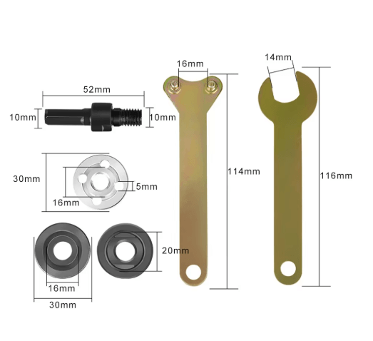 10mm Drill to Angle Grinder Adapter Kit – Metal Cutting & Polishing Conversion Tool