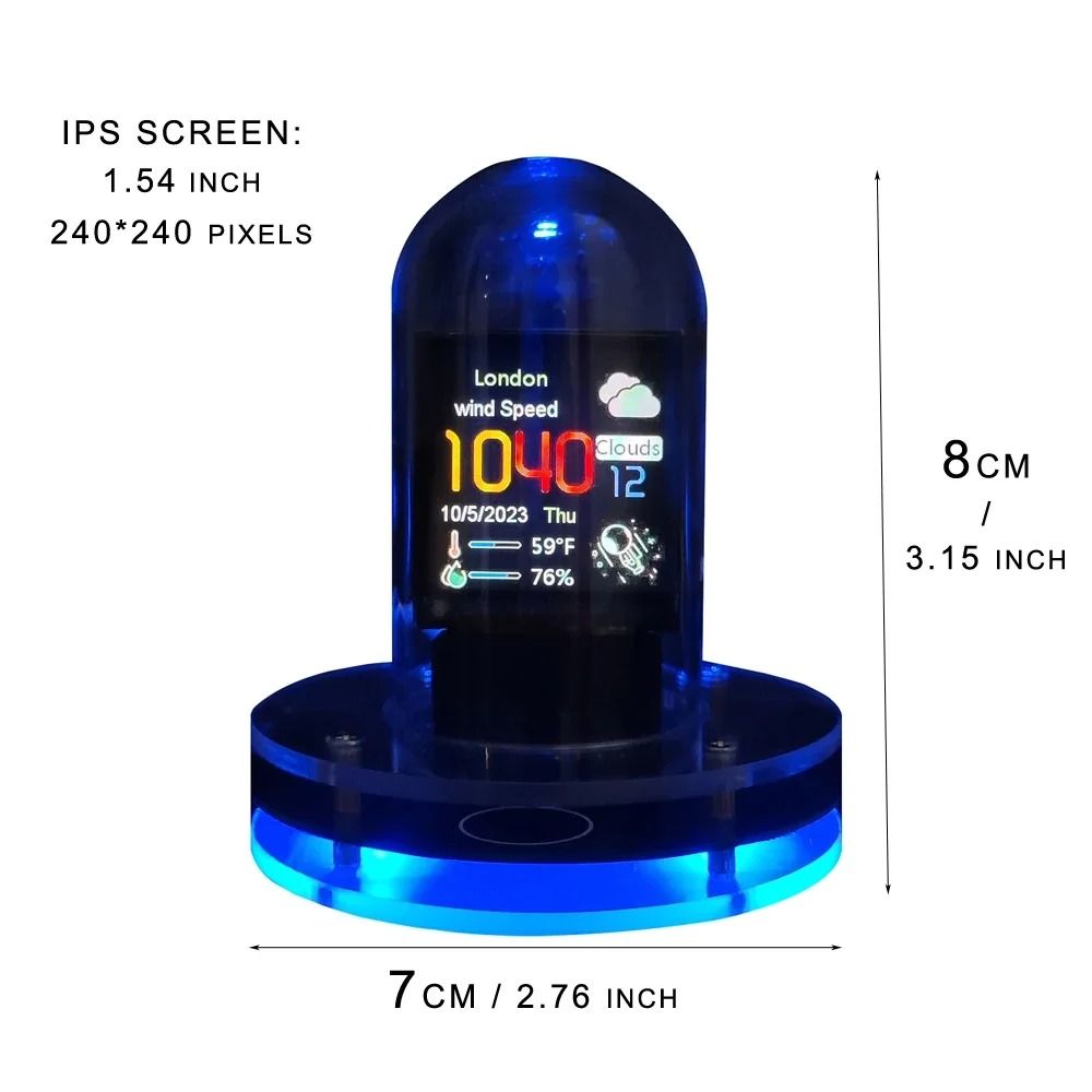 Nixie Tube Style Smart WiFi Digital Clock with Automatic Time Update