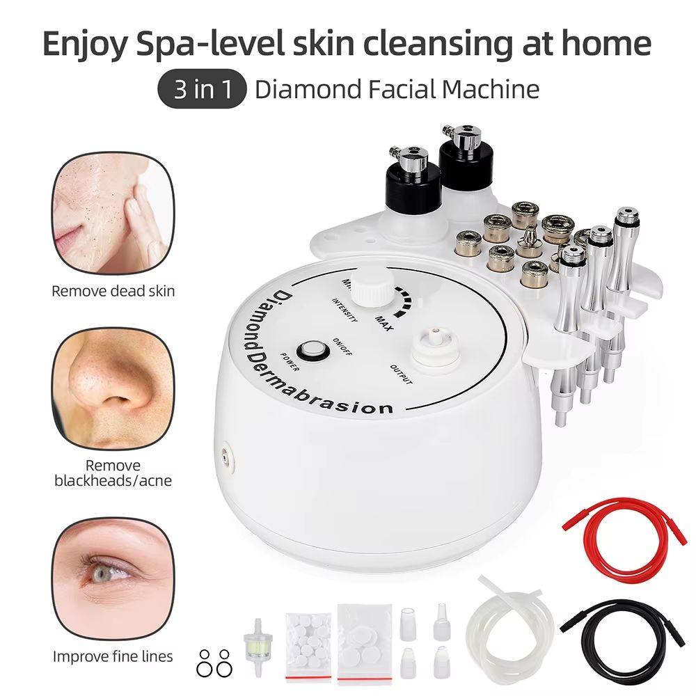 Professional Diamond Microdermabrasion Machine with Water Spray – Exfoliation & Deep Pore Cleaning Facial Skin Care Devi