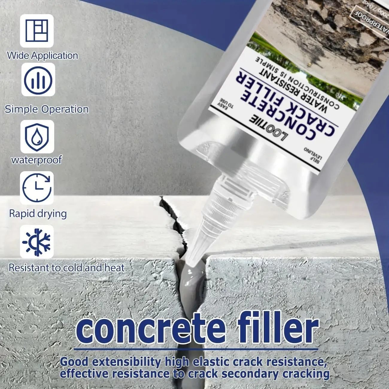 Self-Leveling Concrete Repair Adhesive – Quick-Drying Joint Sealant & Leakproof Shield