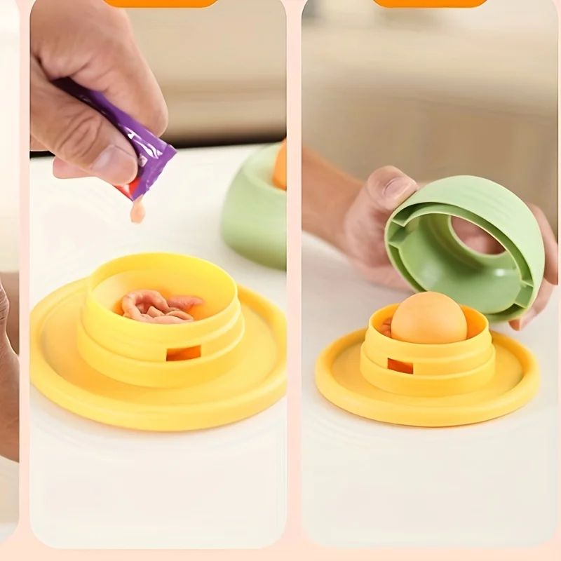 Interactive Cat Slow Feeder Toy Non Tipping Snack Plate