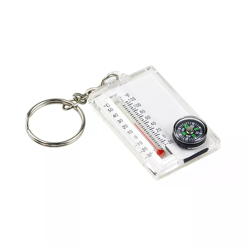 Mini Carabiner Compass Keychain for Hiking, Camping and Everyday Adventure