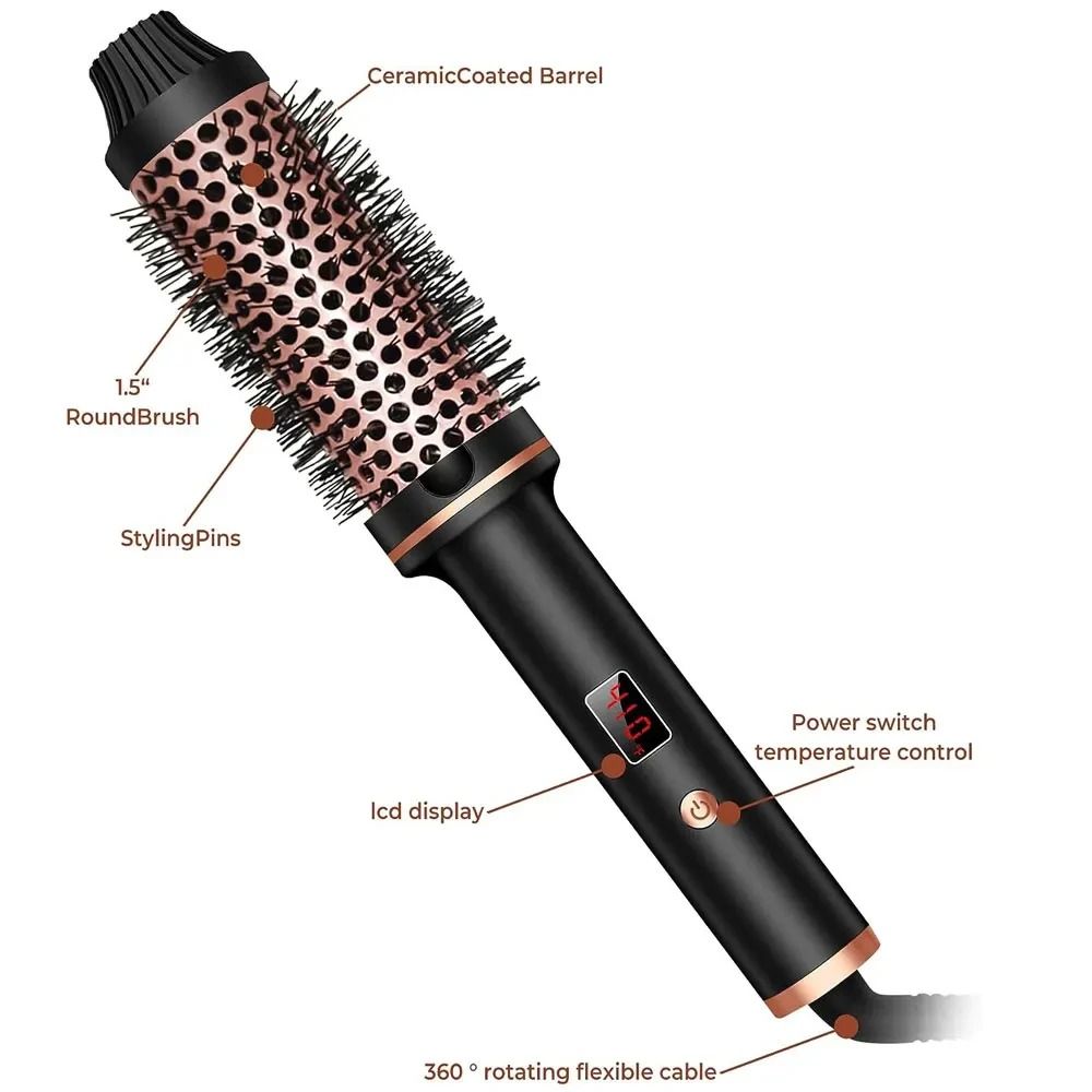 3 in 1 Ionic Hair Curler Straightener Heated Styling Brush
