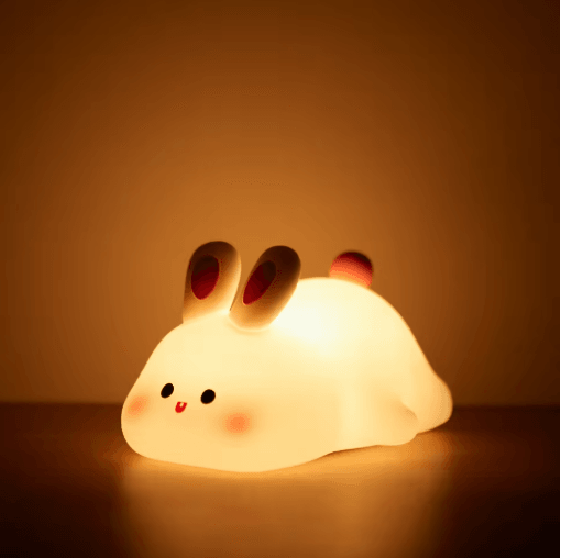 Cute Silicone Animal Night Light with USB Rechargeable & Dimmable Glow