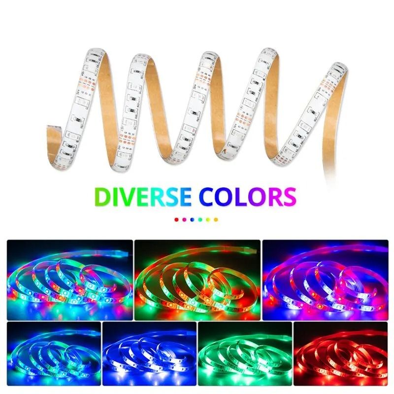 USB RGB LED Strip Light 3 Meter Bluetooth Music Control Backlight