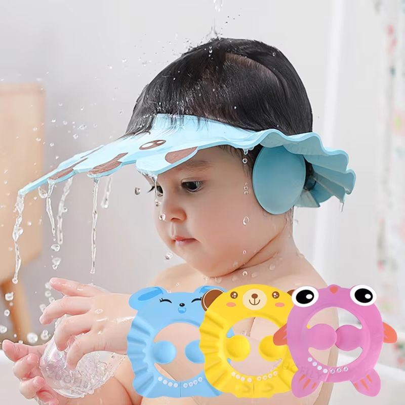 Adjustable Baby Shampoo Shower Cap Soft Hair Wash Visor Protection Hat
