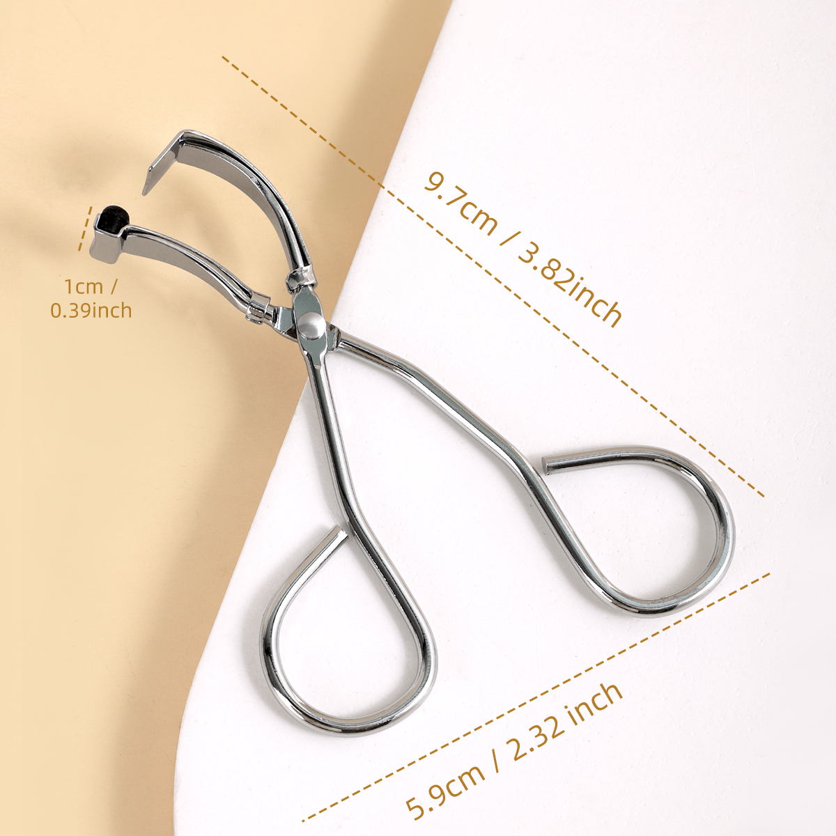 Stainless Steel Portable Eyelash Curler, Wide-Angle Curling Tool for Extensions