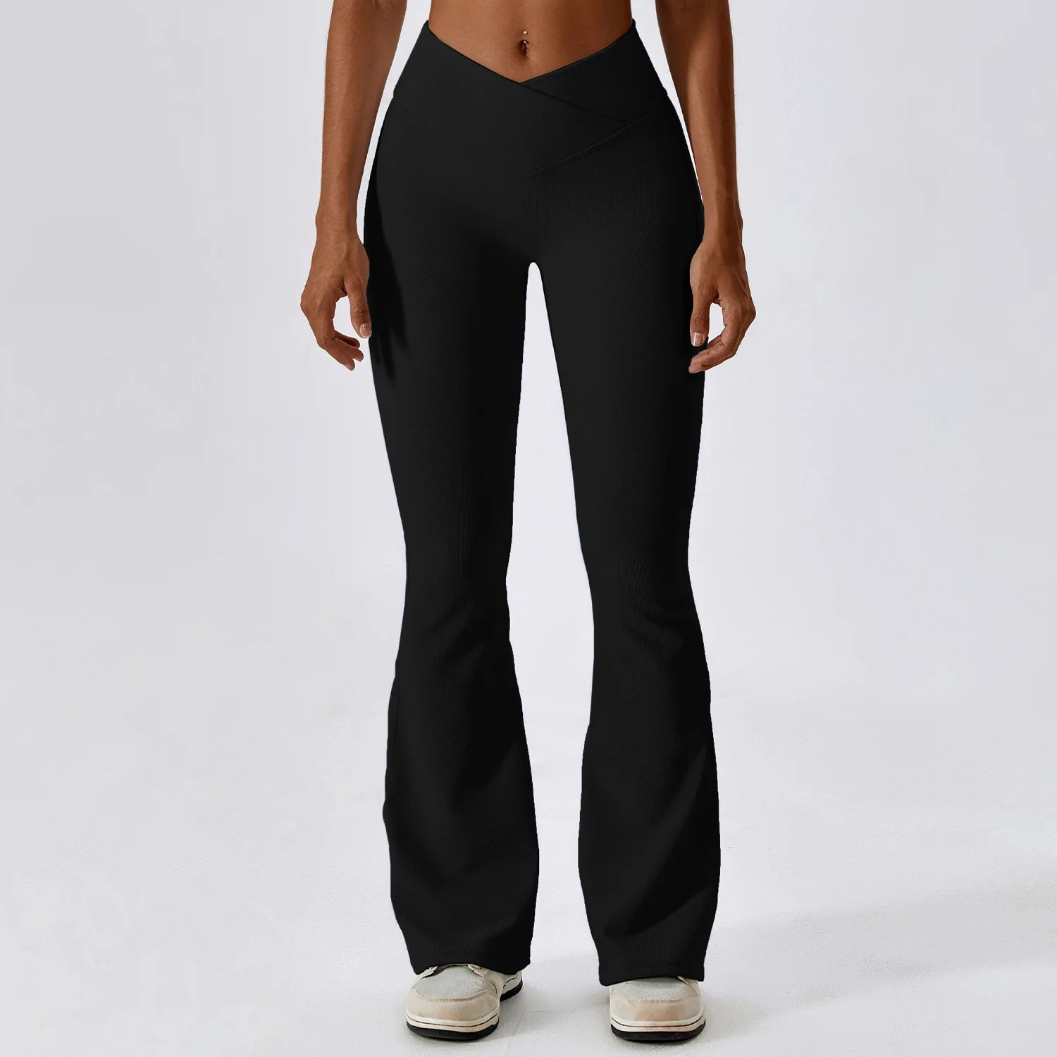 Womens High Waist Flared Yoga Fitness Leggings