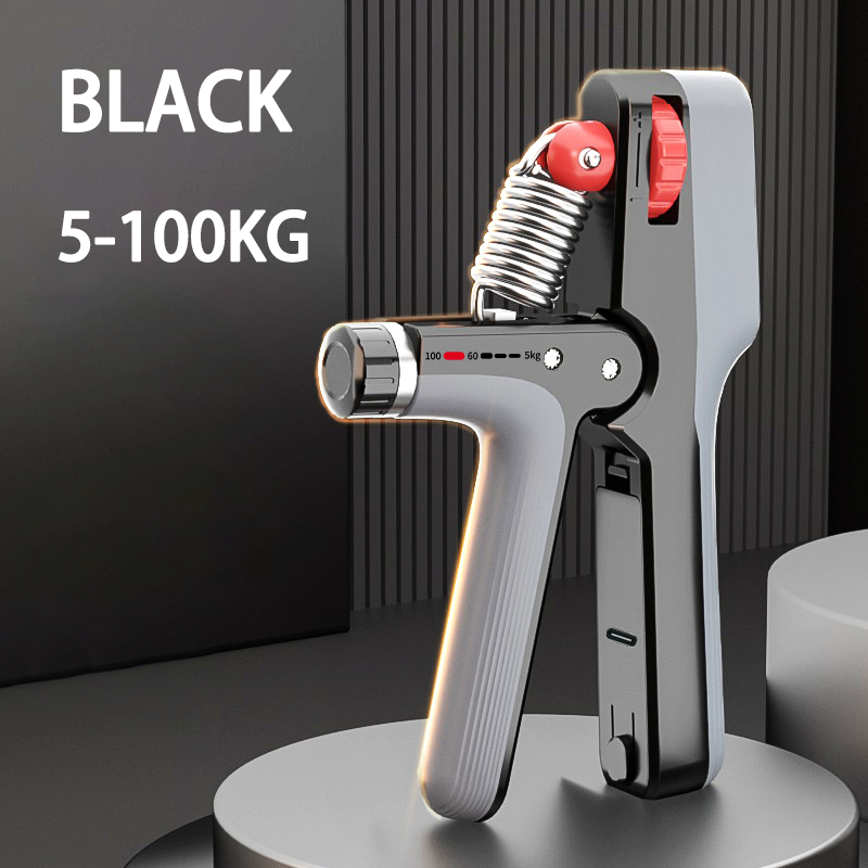 Adjustable Weight Fitness Hand Strength Trainer, Electronic Counting Grip Strength Device
