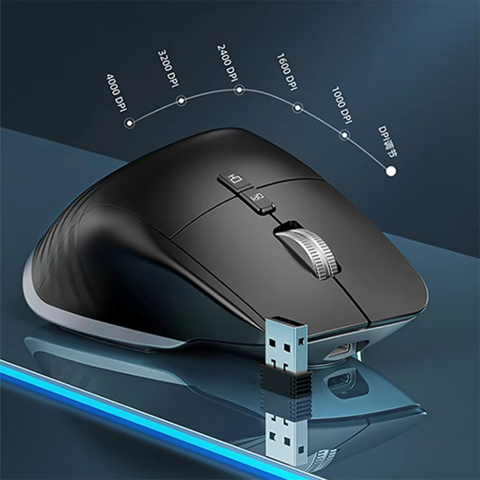 FluxCharge Dual-Mode RGB Gaming Mouse – Bluetooth & 2.4 G Rechargeable