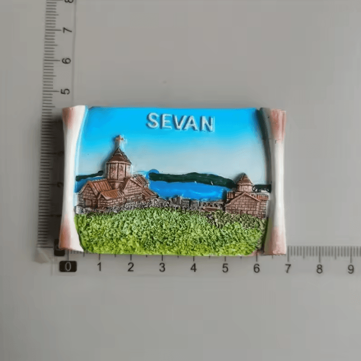 Baku 3D Resin Fridge Magnet Souvenir – Azerbaijan Travel Keepsake Collection
