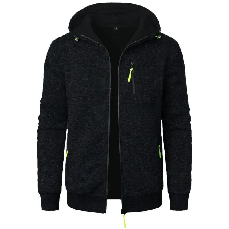 Mens Hooded Zipper Sweatshirt Jacket Winter Warm Streetwear