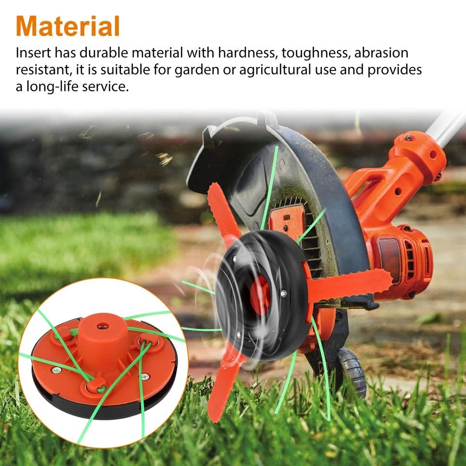 Weedeater Trimmer Head, Universal Replace Blades for Gas Electric Weed Eater, High-Quality Mower Head for Thick Weeds
