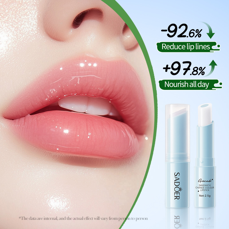 Color Changing Lipstick, Moisturizing Dudu, Sandwich Lipstick, Lipstick Girl Heart, Moisturizing Warm Fruit Color Balm