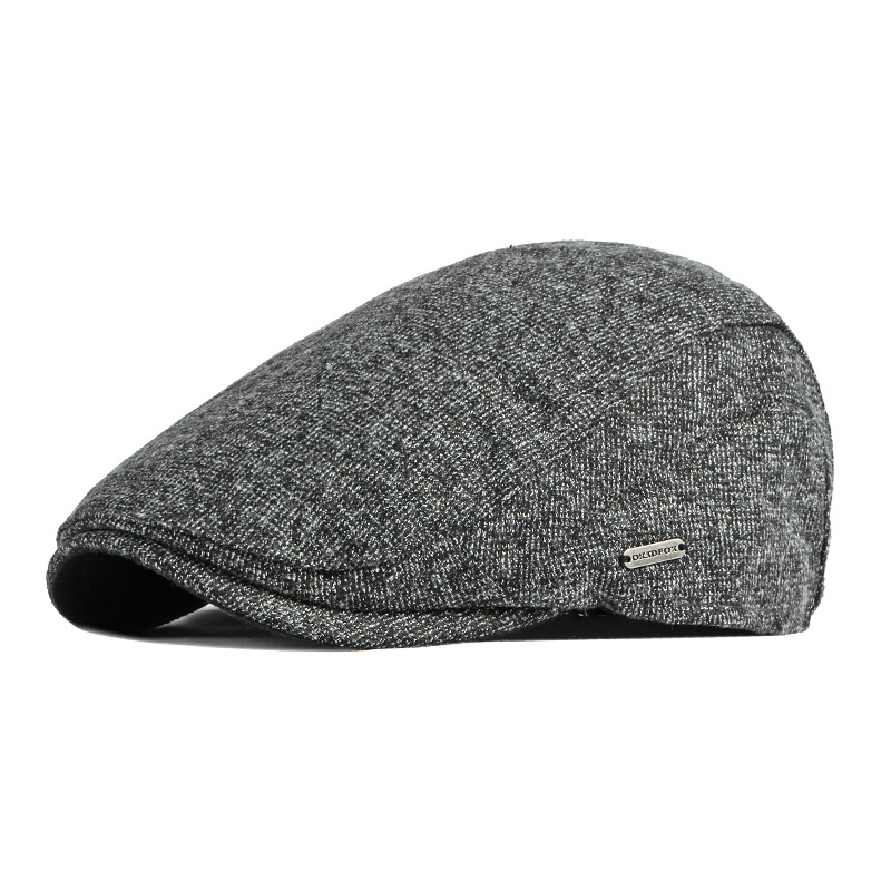 Vintage Herringbone Newsboy Cap Unisex Gatsby Ivy Flat Hat for Autumn Winter