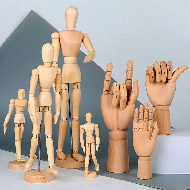 Wooden Drawing Mannequin Posable Artist Sketch Figure Model