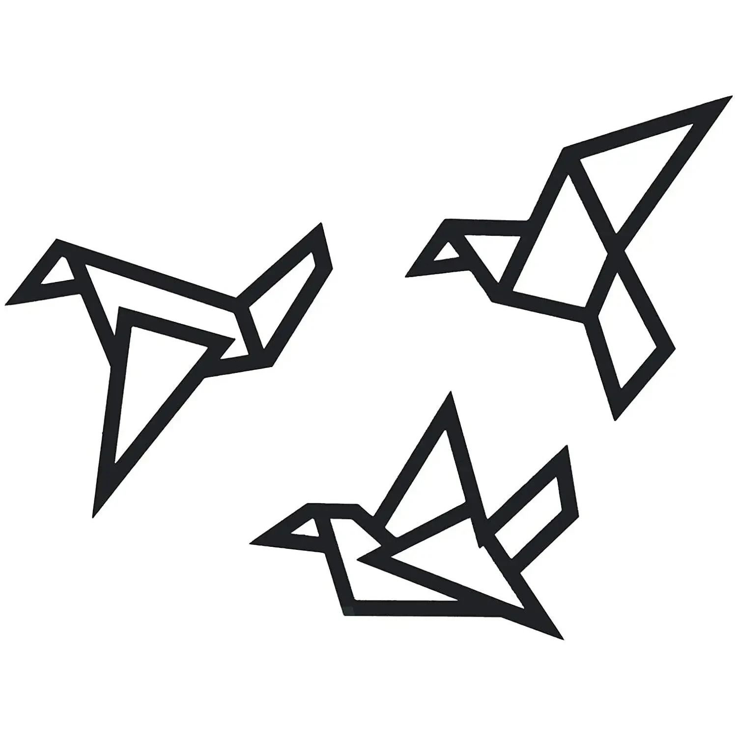 Minimalist Bird Silhouette Wall Art | 3pc Modern Iron Craft Set | 10