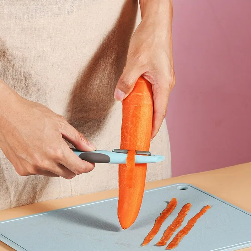 Stainless Steel Multi-Functional Vegetable & Fruit Peeler, Manual Fast Kitchen Tool for Efficient Processing
