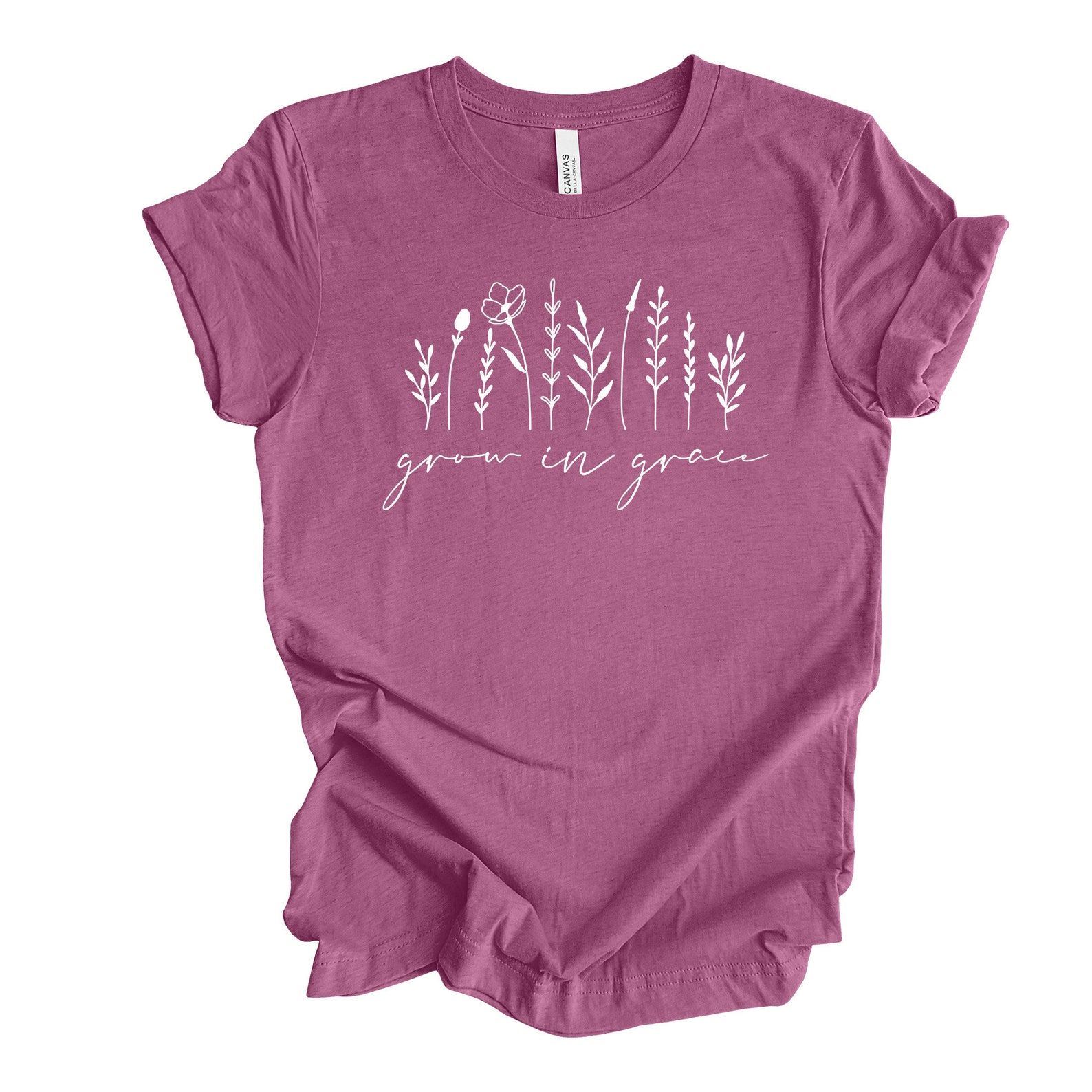 Grow in Grace Christian Tee Wildflower Unisex Shirt