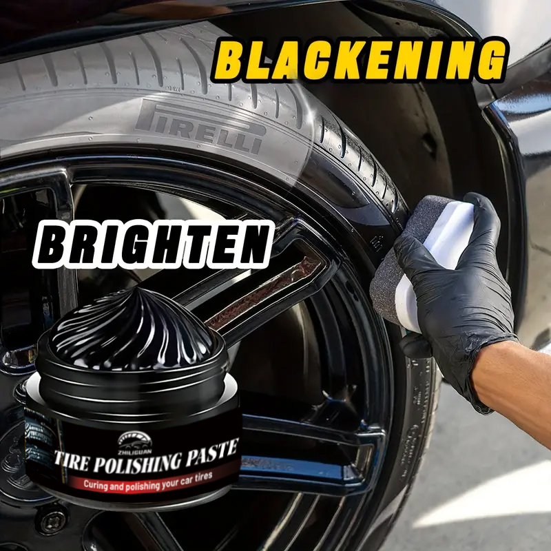 Deep Black Tire Shine Wax Tire Restorer for Gloss and Protection