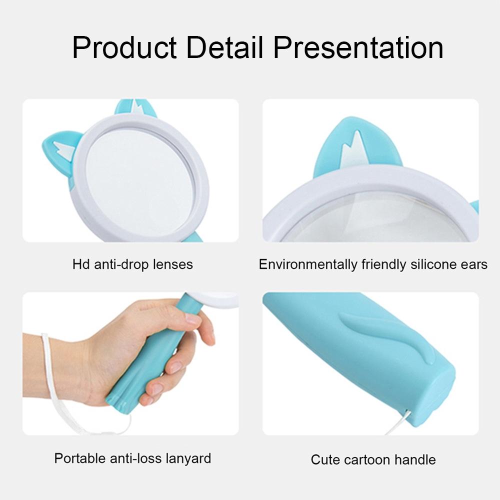 Cartoon Frog Kids Magnifying Glass Handheld Science Experiment Magnifier Toy