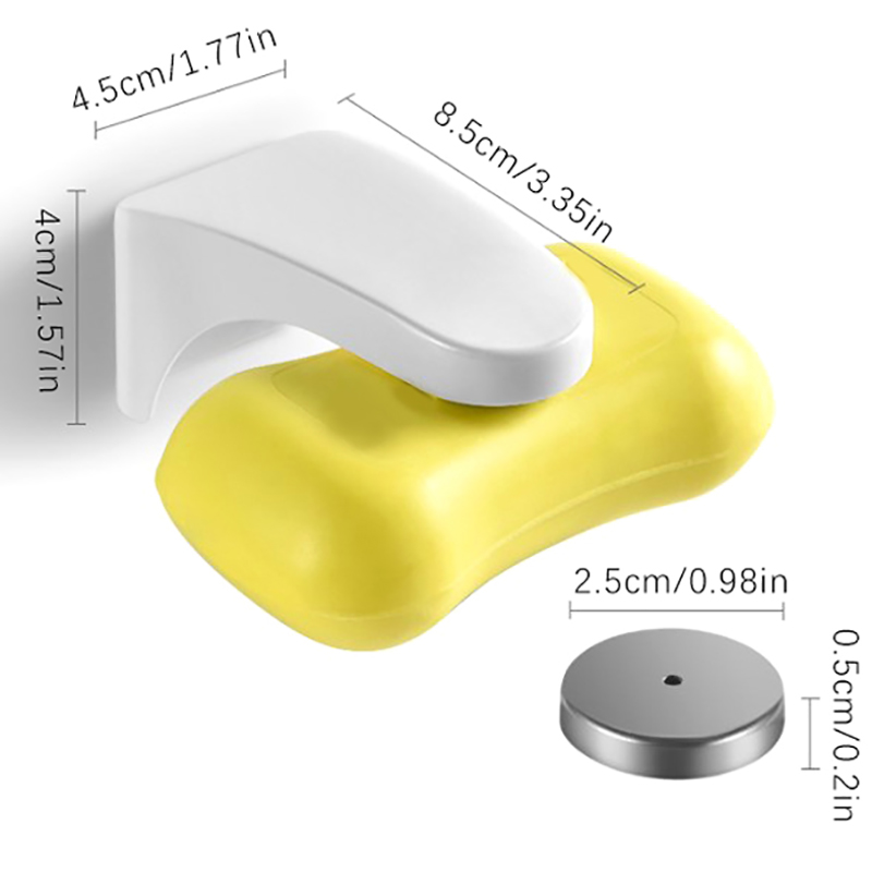 Magnetic Soap Holder Wall Mounted Self Drainage Bathroom Soap Saver