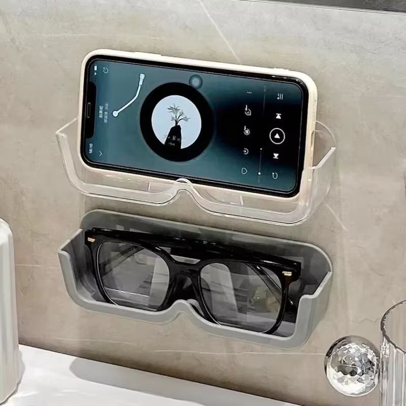 Wall Mounted Sunglasses Organizer Rack No Drill Glasses Storage Shelf Set