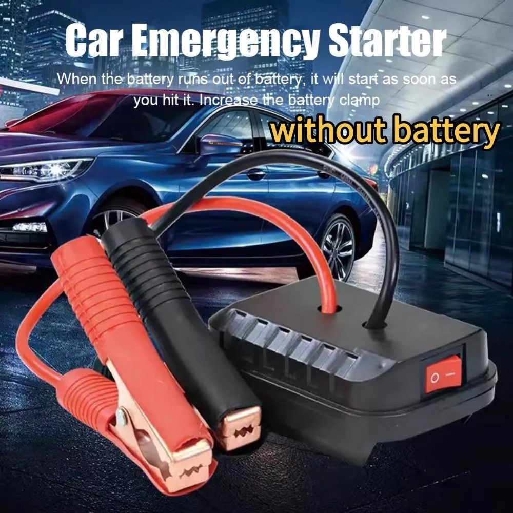 Car Battery Converter Charger Clip Emergency Jump Starter Adapter