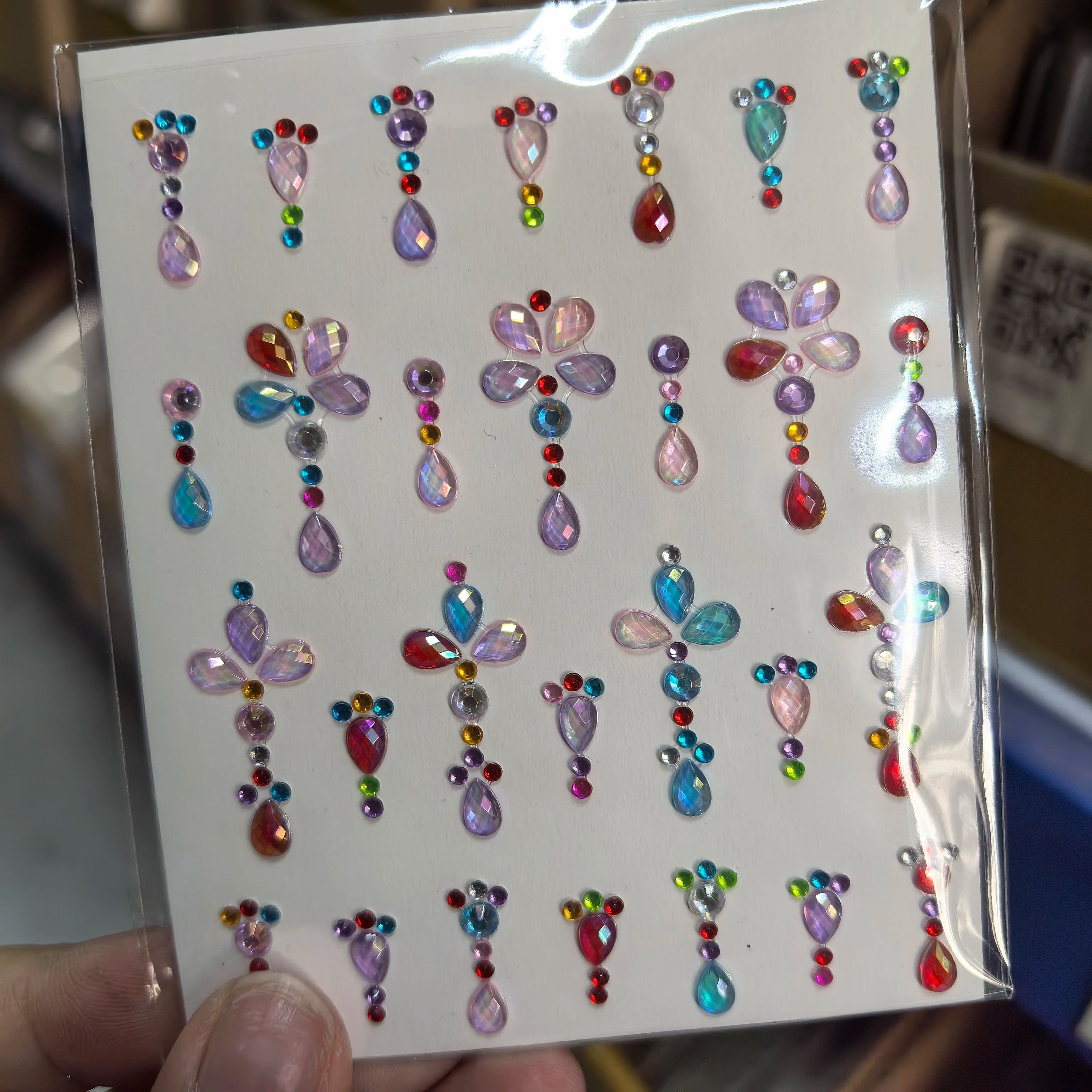 StarGlow Face Gem Stickers Laser Sparkle Rhinestone Face Stickers Stars Heart Moon Makeup Gems