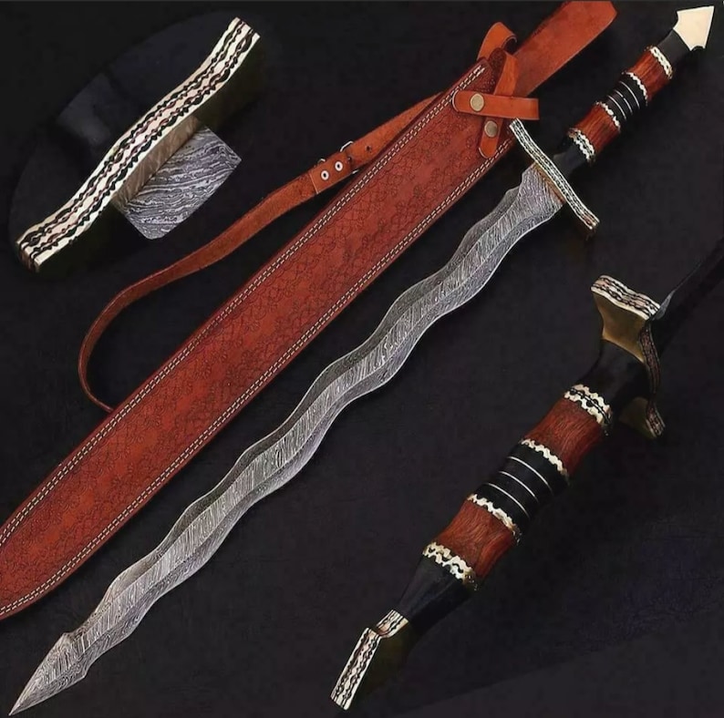 Masterpiece Viking Sword: Engraved, Durable, Hand-Forged | Husband GIFT | BF GIFT | Hunter Lover Sword