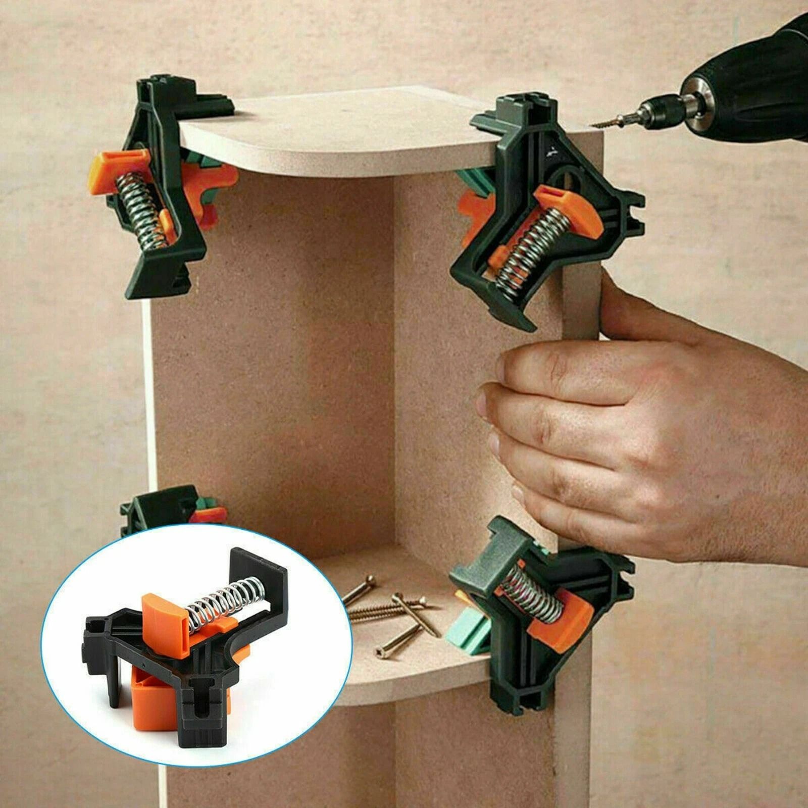 Clamps Corner Holders for Woodworking, 90 Degree Right Angle Clip Tool