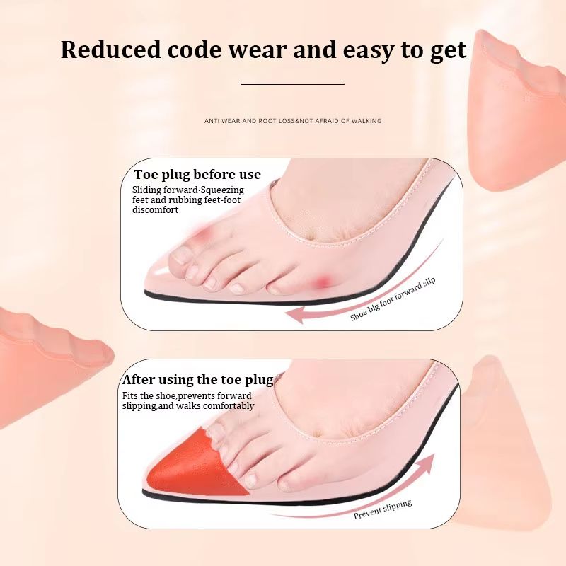 Soft PU Foam Toe Plug Insoles for Pain Relief in Heels and Shoes
