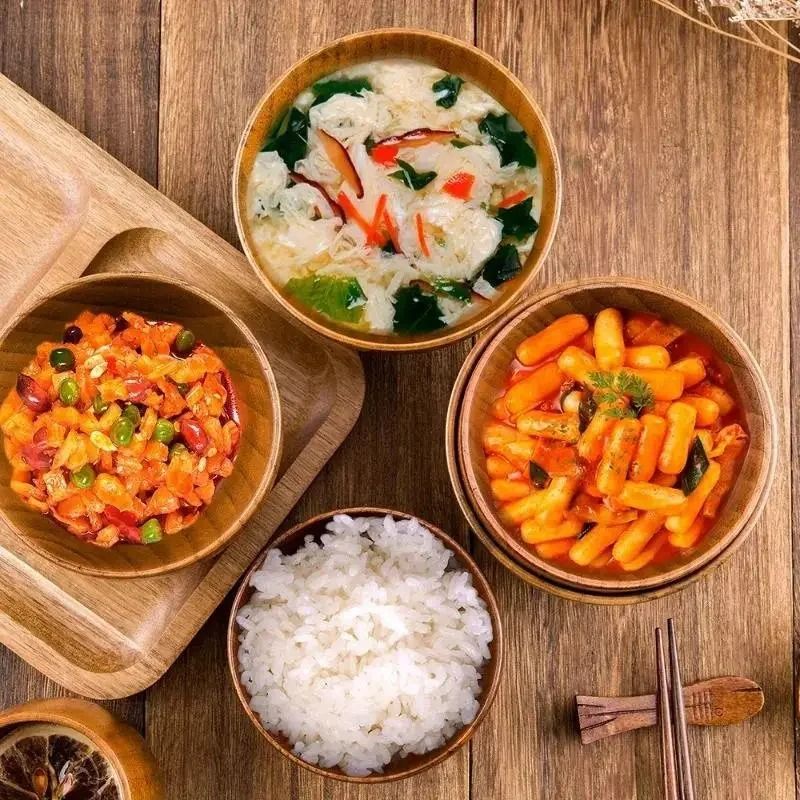 Artisan Japanese Wooden Bowl – Handcrafted Natural Food Container