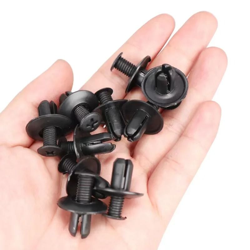 8mm Plastic Car Rivet Clips Bumper Fender Fasteners Set