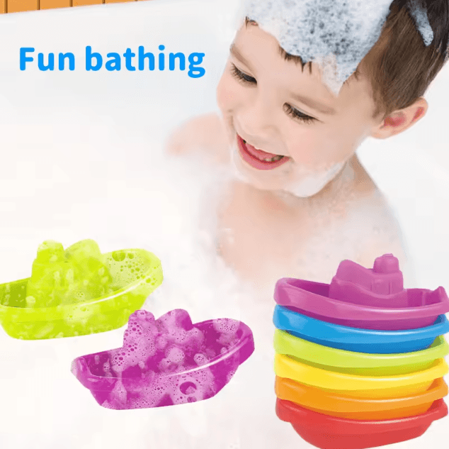 Colorful Montessori Baby Stacking Cups for Fun Bath Time & Early Learning