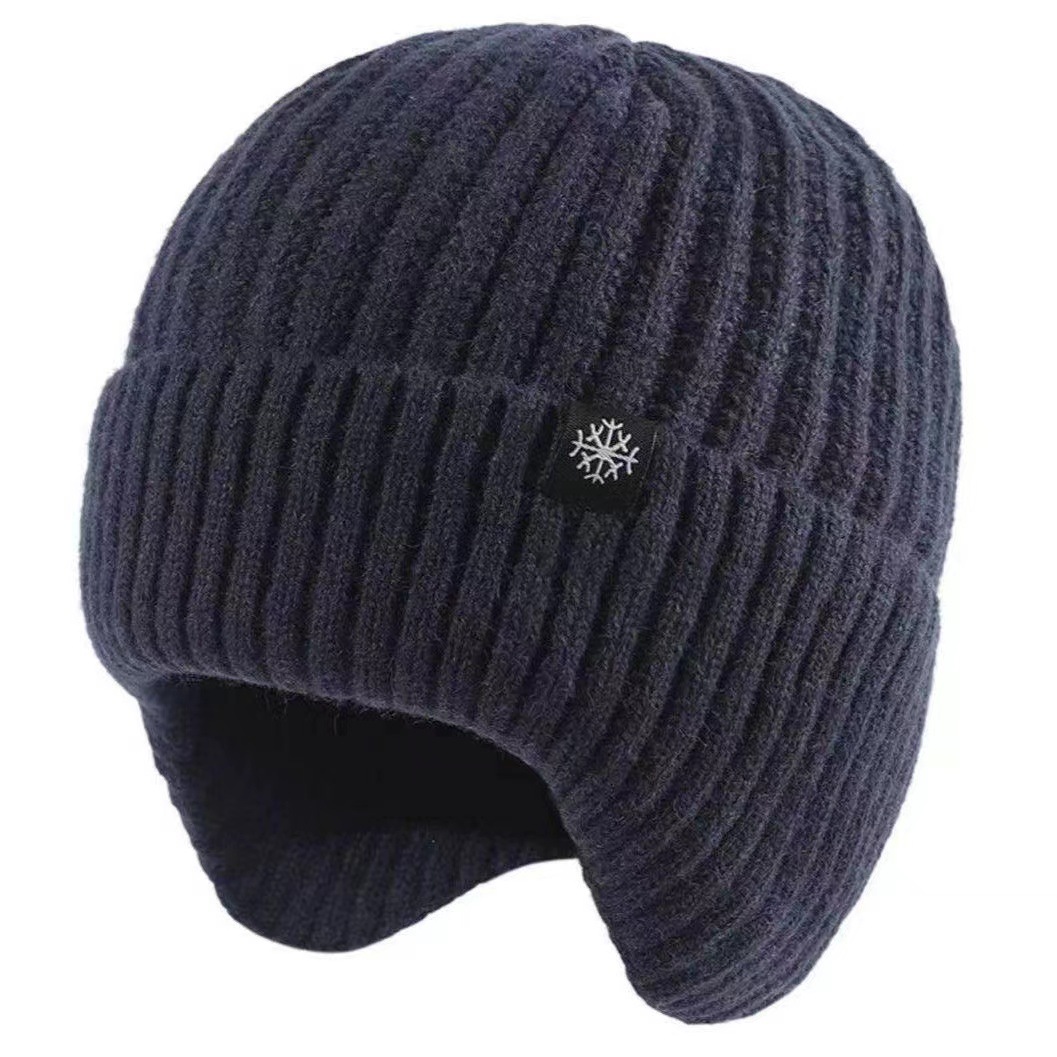 Outdoor Cycling Sports Windproof Ear Protection Hat, Thick Velvet Yarn Hat, Winter New Mens Warm Hat