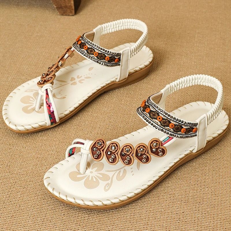 Women Soft Bottom Low Heel Flat Sandals Casual Summer Beach Footwear